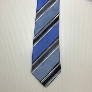 Kenneth Cole Vintage Multicolor Diagonal Striped Silk Wide Long Men Necktie 61”